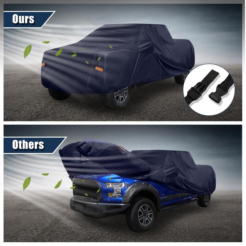 Motoforti Pickup Truck Cover for Toyota Tacoma Double Cab 4 Door 6.1 Feet Bed 05-21 Sun Rain Dust Wind Protection