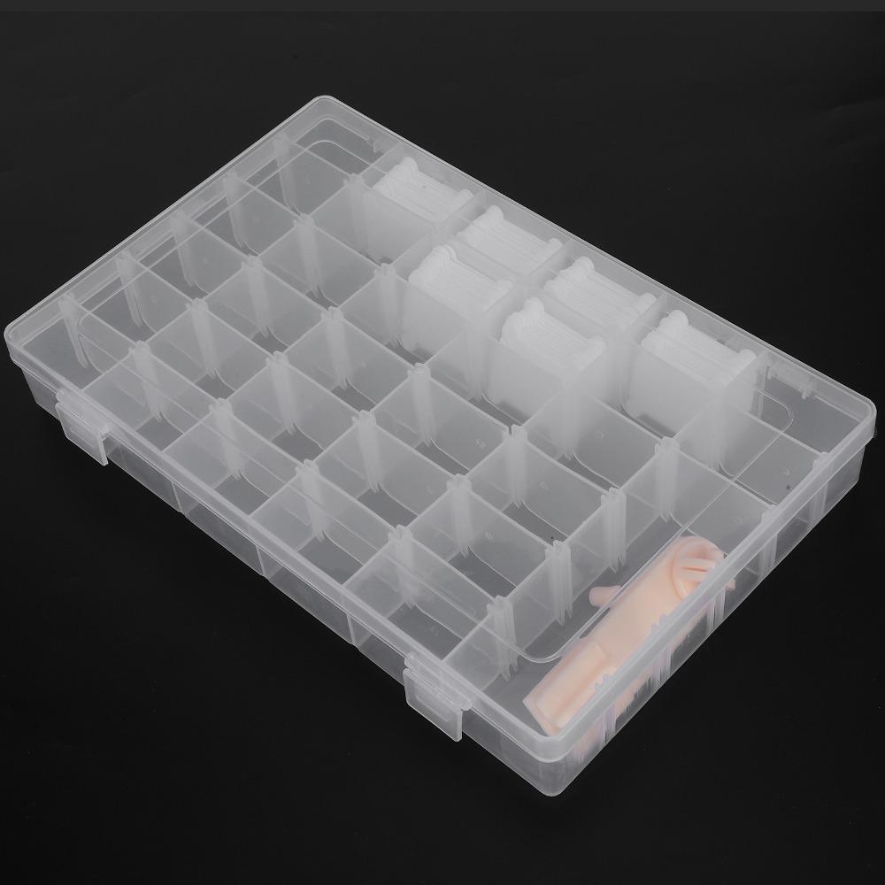 Stickers Included Floss Organizer Box 36 Compartments Embroidery Floss Organizer  For DIY Sewing