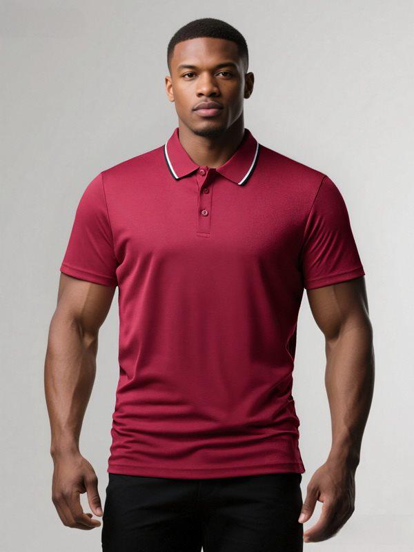 Men's Quick-Dry Breathable Polo Shirt - Summer Casual Short Sleeve Solid Color