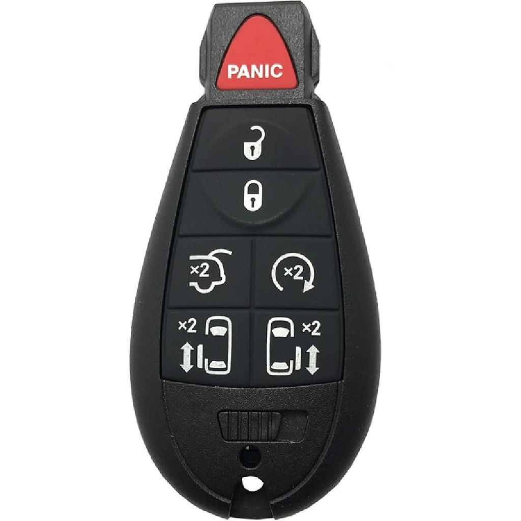 Replacement Key Fob Cover Case fit for 2008-2015 Dodge Ram 1500 2500 3500 Truck Chrysler Jeep Keyless Entry Remote Control Key Fob Shell