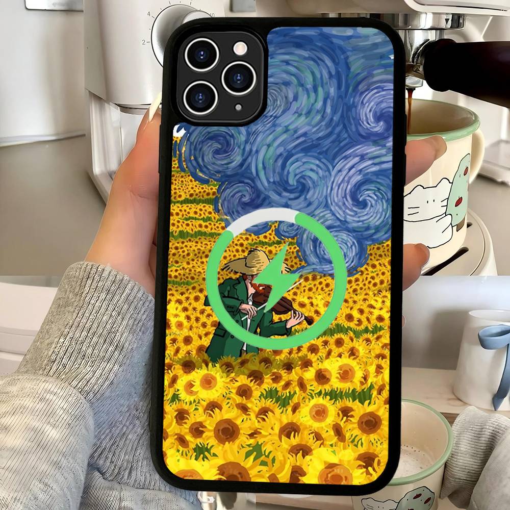 Van Gogh Starry Sky For Magsafe Phone Case For IPhone 17 Air 16 15 14 13 12 11 Pro Max Plus Shockproof Cover