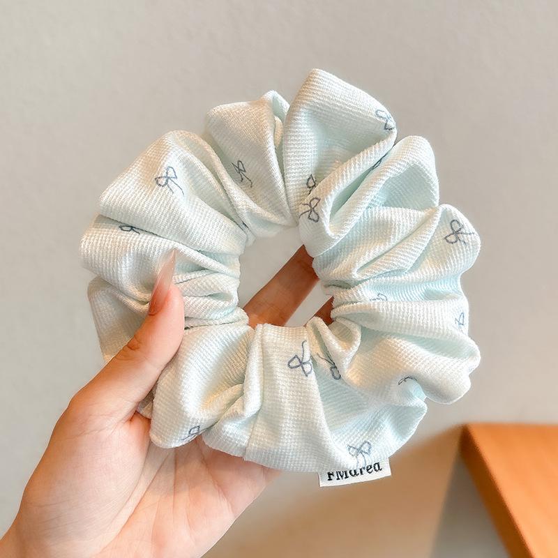 Korean Style Spring/Summer Floral Intestine Hair Scrunchie for Women – Elegant Ponytail Tie and Mori Girl Accessory.