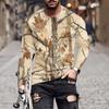 Men's T Shirt O-Neck Clothing Apparel Outdoor Long Sleeve Print Fashion Designer Vintage