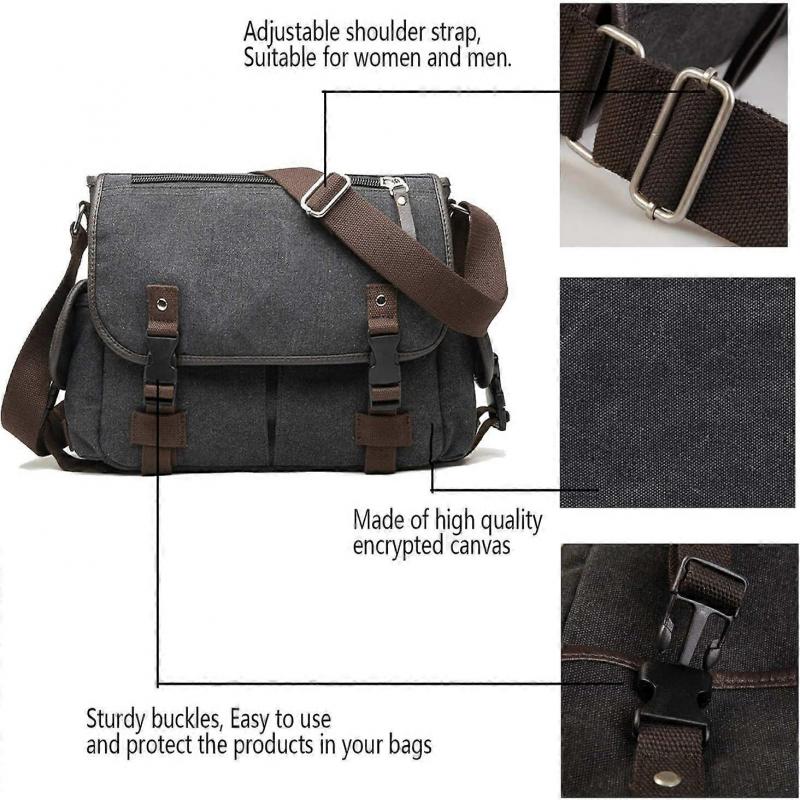Verbesserte Vintage Canvas Große Mode Umhängetasche für Damen Buch Laptop Schultertasche Große Größe