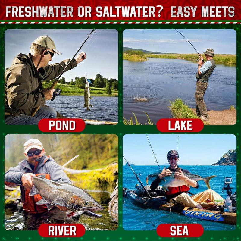 Christmas Advent Toy 24 Days Fishing Bait Set Fishing Bait Advent Toy For Father Boyfriend Grandfather Uncle Neighbor Grandpa