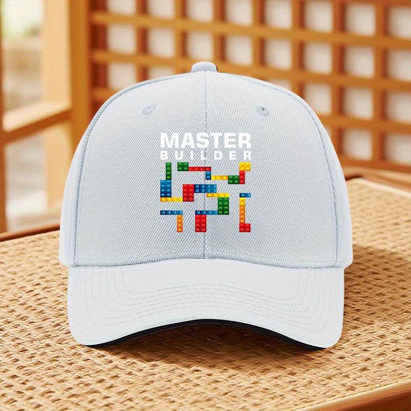 

Кепка-бейсболка с принтом Master Builder Blocks, регулируемая, полиэстер, повседневная, для улицы, летняя, для взрослых One Size