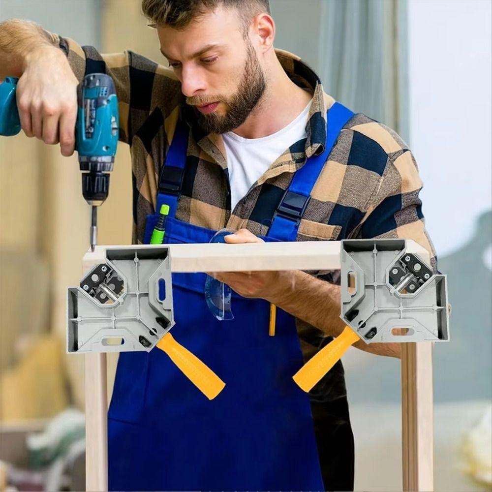 90° Angle Adjustable Swing Jaws Clamp Sturdy Design 90 Degree Angle Clamp Welding Cabinets