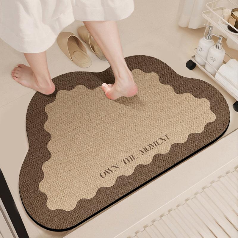 Cloud Floor Mat Bathroom Diatom Mud Soft Mat Non-slip Absorbent Bathroom Bathroom Door Mat Quick Drying Carpet