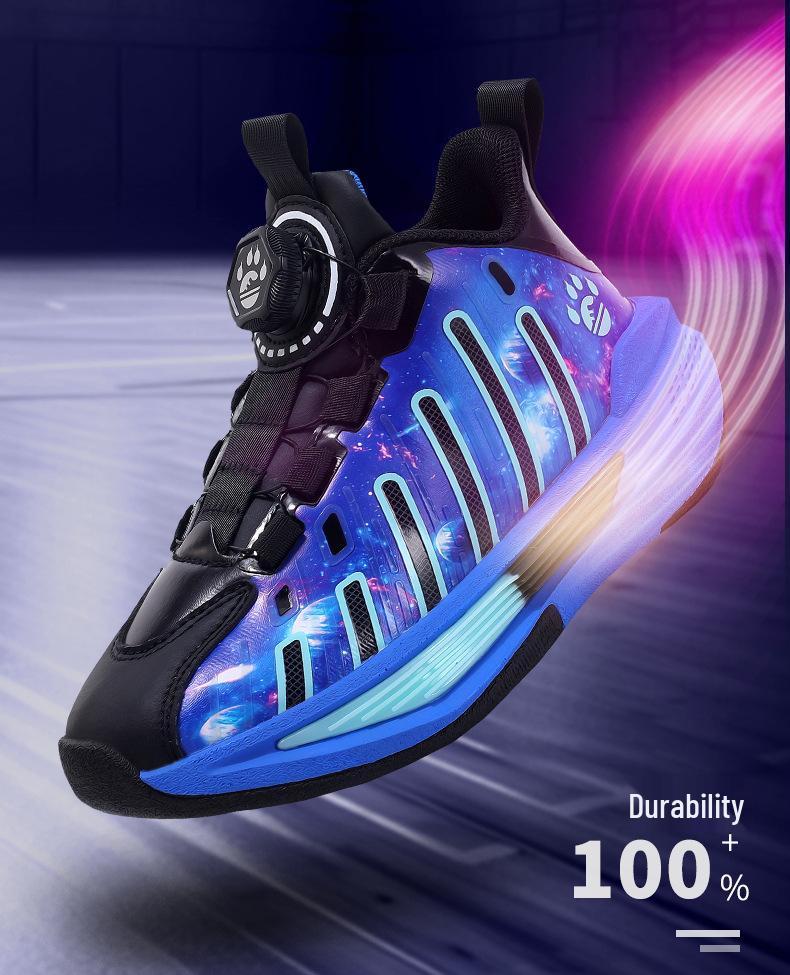 Boys' 2025 Non-Slip Leather Sports Shoes - Lightweight, Soft Sole, Wear-Resistant Running & Basketball Sneakers for Medium and Large Kids