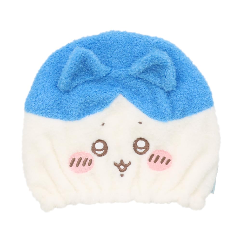 Chiikawa Hair Drying Cap for Head Circumference Absorbent Towel by Shobido Adults, 46-75cm, Cap, Cap, (Hachiware)