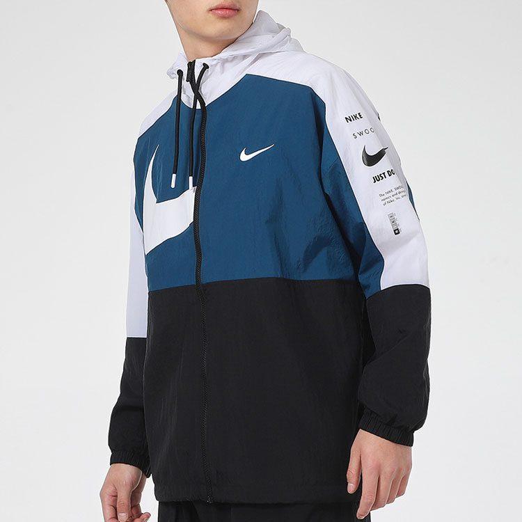 Nike Jackets Men's Blue Hooded Non Detachable Moderate DJ8038-401