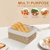 3Pcs Cotton Linen Woven Storage Basket Handwoven with Lid Cosmetic Towel Container Storage Box Household Baskets