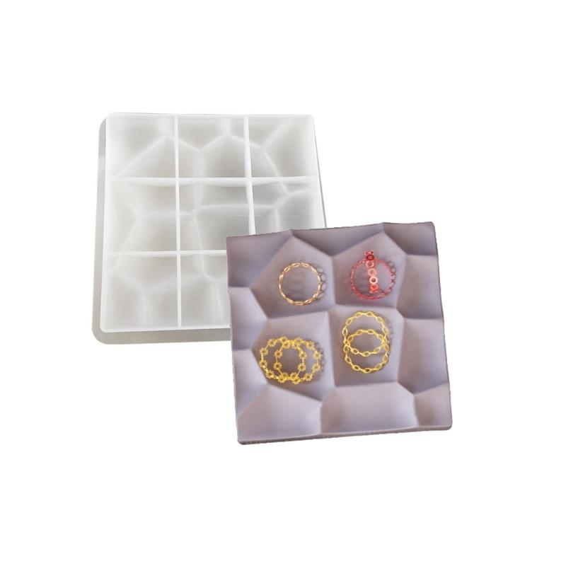 Gipsschalenform, Wasserwürfelform, Kristall-Silikonformen zum Gießen von Kunstharz, Beton, Zement, Ton, Basteln