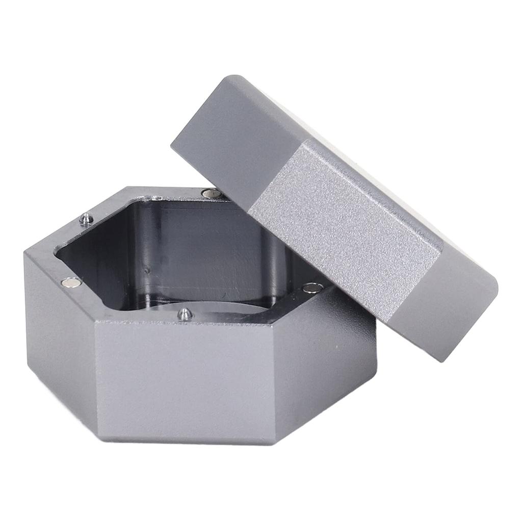 Billiard Chalk Lightweight and Portable Mini Billiard Chalk Hexagonal Pool Cue Chalk Box Billiard Accessories Holder, Case, Holder, (Gray)