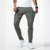 Pantaloni Cargo in Denim da Uomo Slim Fit con Tasche Laterali Gamba Conica Stretch Jeans Casual per l'Uso Quotidiano Streetwear