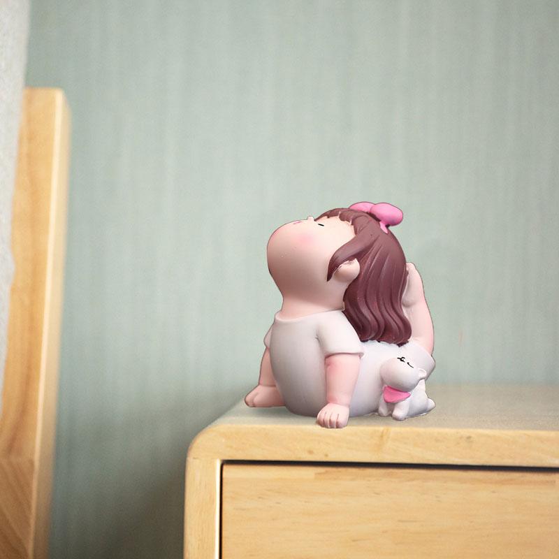 Yoga Girl Figurine Cartoon Lovely Cute Fashionable Decoration Yoga Pose Girl Ornament for Car Type