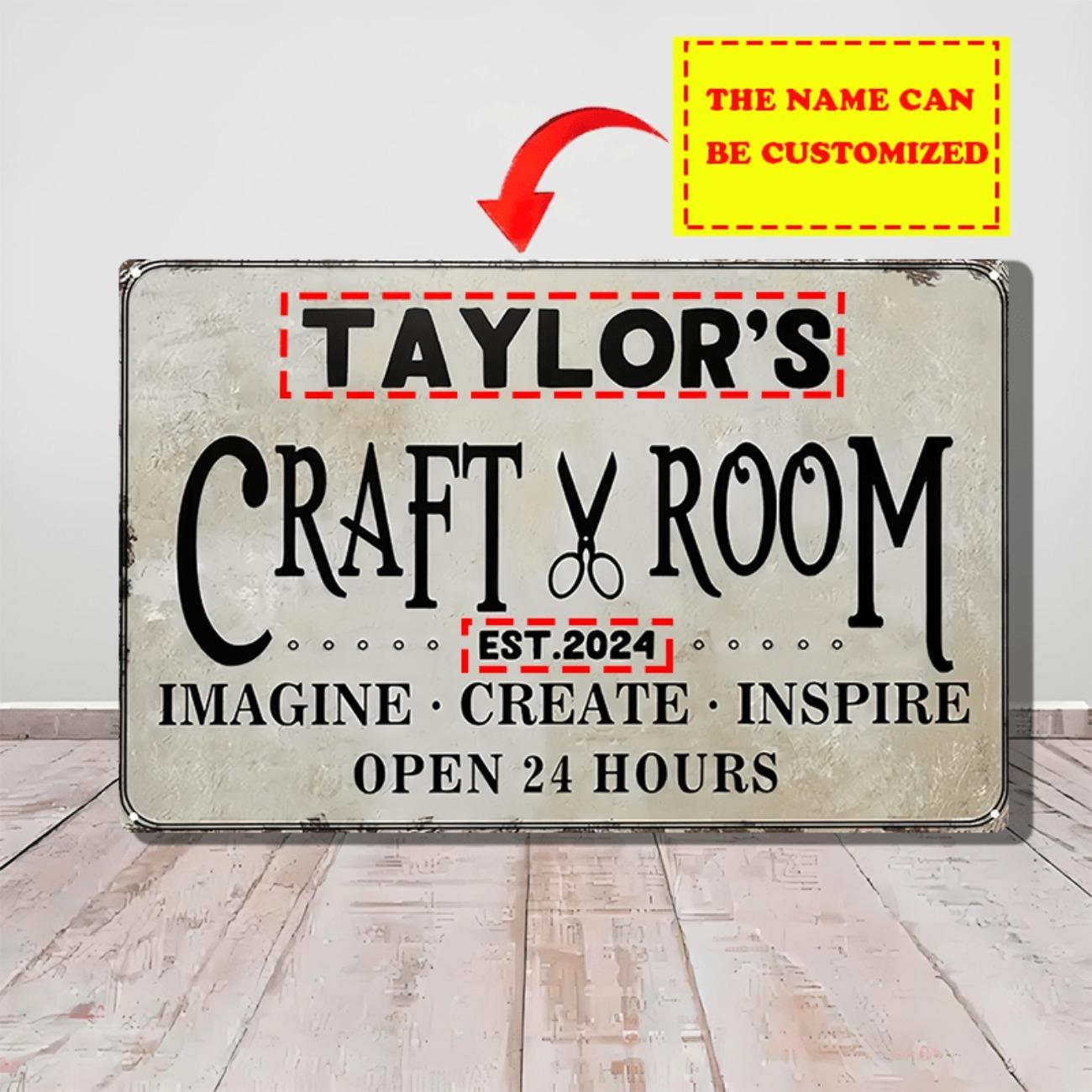 

1pc Custom Aluminum Metal Sign Personalized Funny Welcome Home Decor For Bar білий