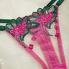 European and American interest embroidery sexy hot interest perspective underwear set