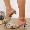 Fashion Women's Sandals Fashion Low Heels Sandals Women Shoes Elegant Pointed Straps Fashion Party Pumps Sandalias De Mujer 2025