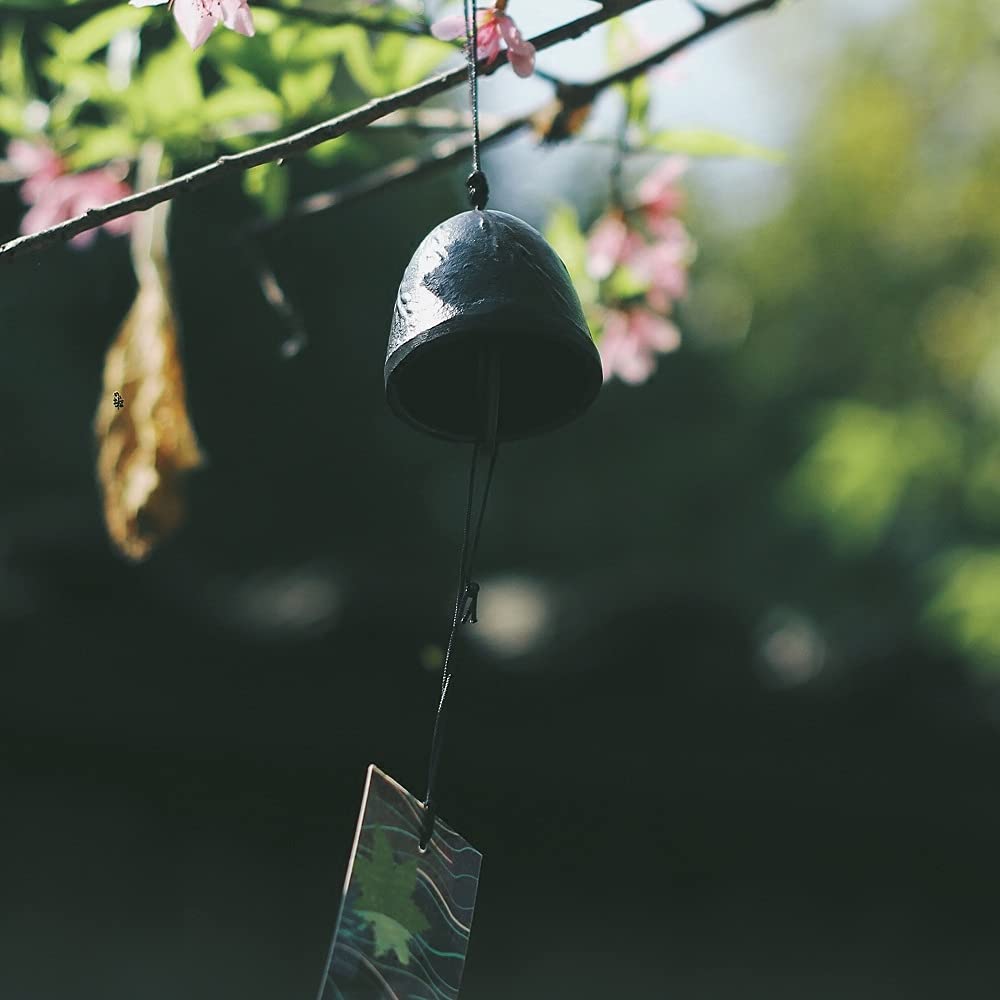 Wind a summer made of Nambu 5cm Chime, tradition, ironware, (willow & swallow, black)