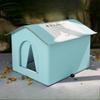 High Quality Oxford Cloth Outdoor Cat House with Stand - Insulated Shelter with Aluminum Foil Lining, Snow & Wind Protection