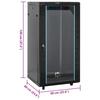 Vidaxl Serverschrank mit Rollen, 22HE, 19", IP20, 60x60x120 cm
