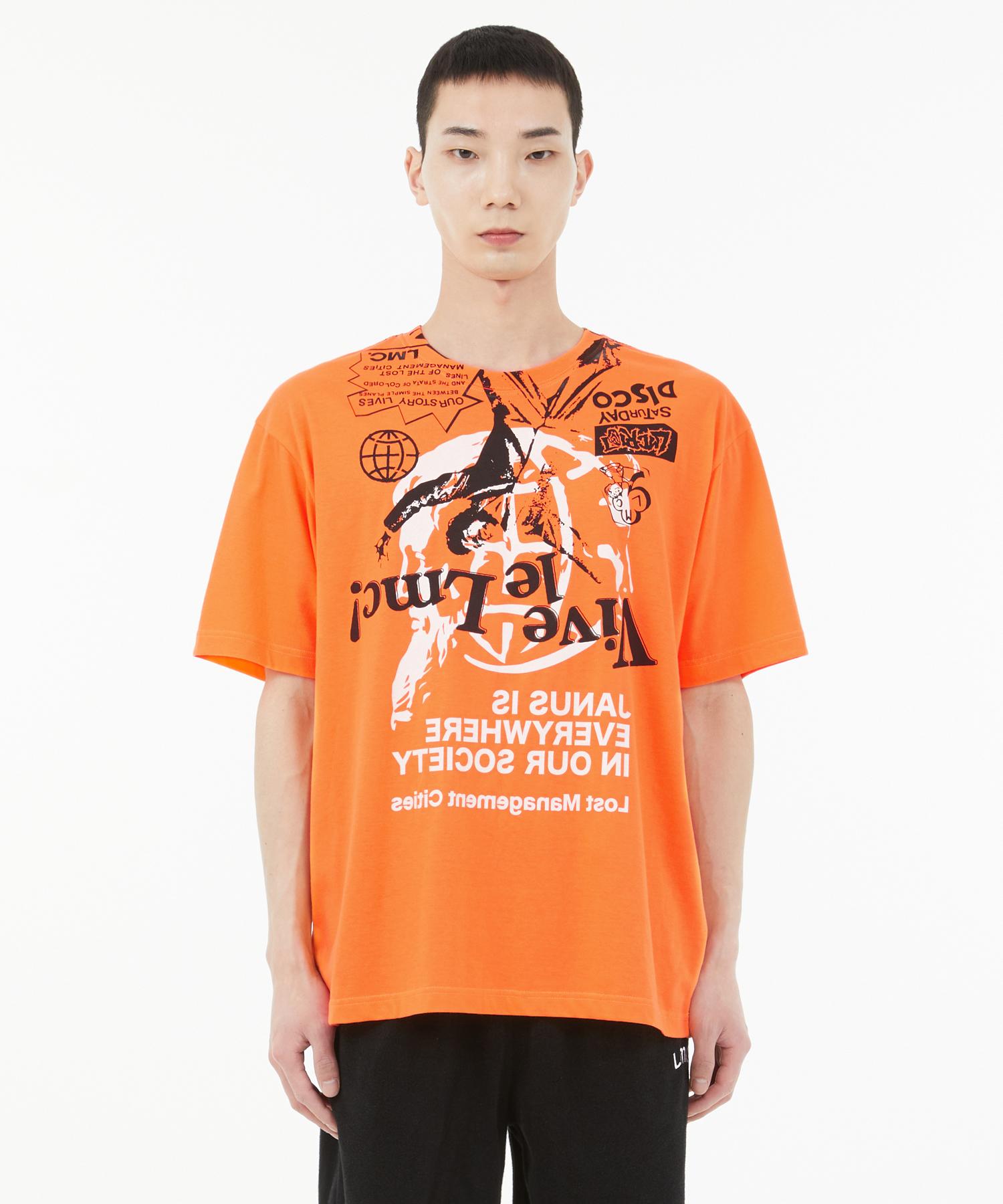 Lmc Vive Le Lmc Aop Tee Orange Orange/S