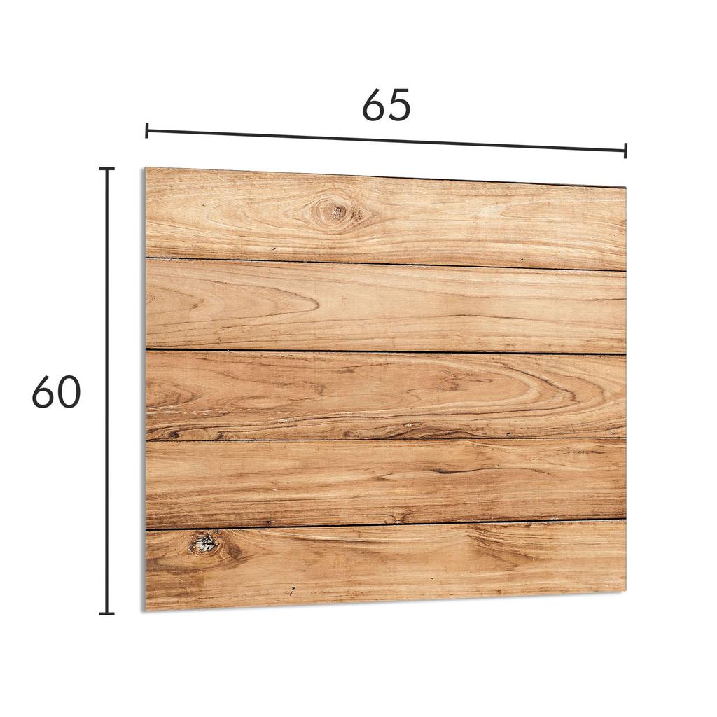 PANEL SZKLANY DO KUCHNI 65x60 Drewno