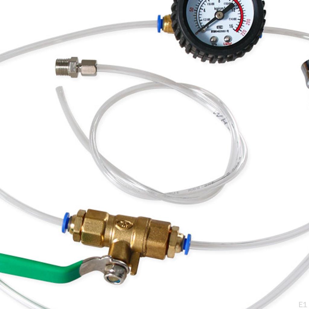 Auto Air Shocks Absorber Test Tool Hose Line with Switch, Pressure Leak Detection Quick Connect