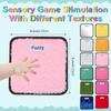 Tapetes Sensoriales, Juguetes Sensoriales de Pared, 12 Baldosas Sensoriales Texturizadas con Cuerda para Colgar en la Pared, Juguetes Sensoriales para Bebés con Autismo, Tapetes de Juego Táctiles