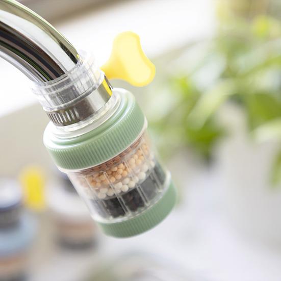 6-Layer Water Faucet Filter for Kitchen Anti-Splash Swivel Aerator with Clear Window Universal Tap Attachment for Home Sink