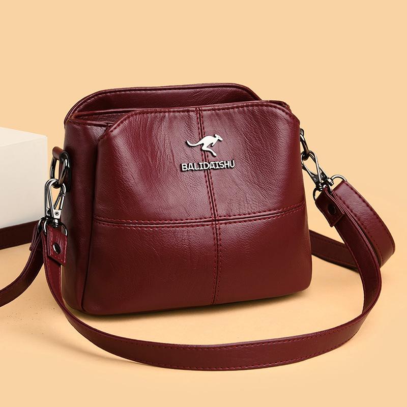 Single-shoulder Crossbody Mom Bag - Simple and Versatile, Featuring A Patchwork Design for Middle-aged Moms