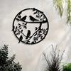 Metal Wall Art Tree and Bird Sculpture Black Iron Home Decor Gift