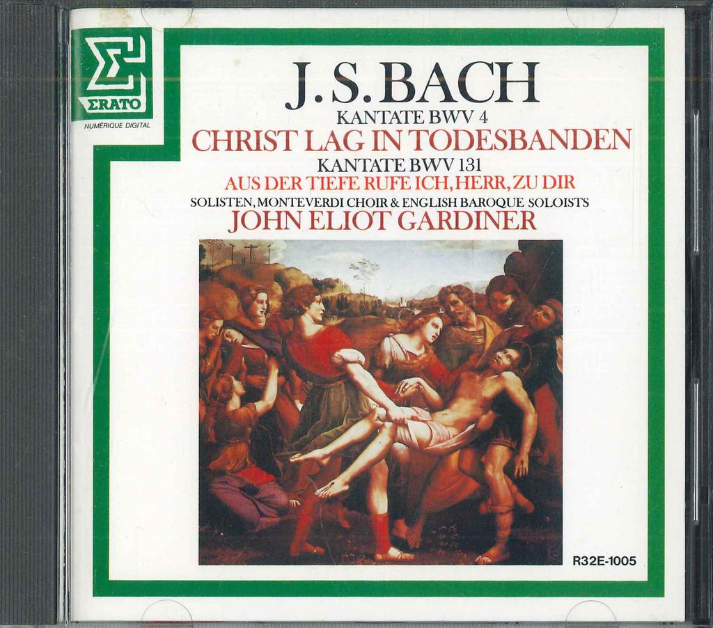 CD J.S. BACH - Kantaten Bwv4 & Bwv131: Gardiner R32E1005 RVC 1986 Japan Obi Classical Used