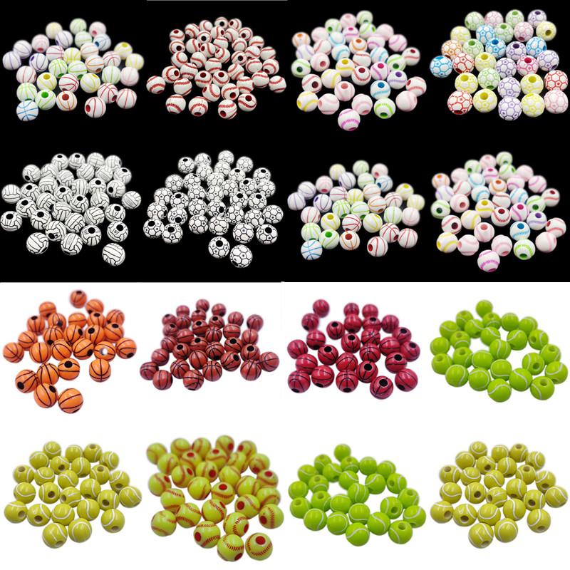 

Творческий 10 шт 12 мм оптовая продажа кулон свободные бусины ожерелье браслет изготовление ювелирных изделий своими руками баскетбол футбол