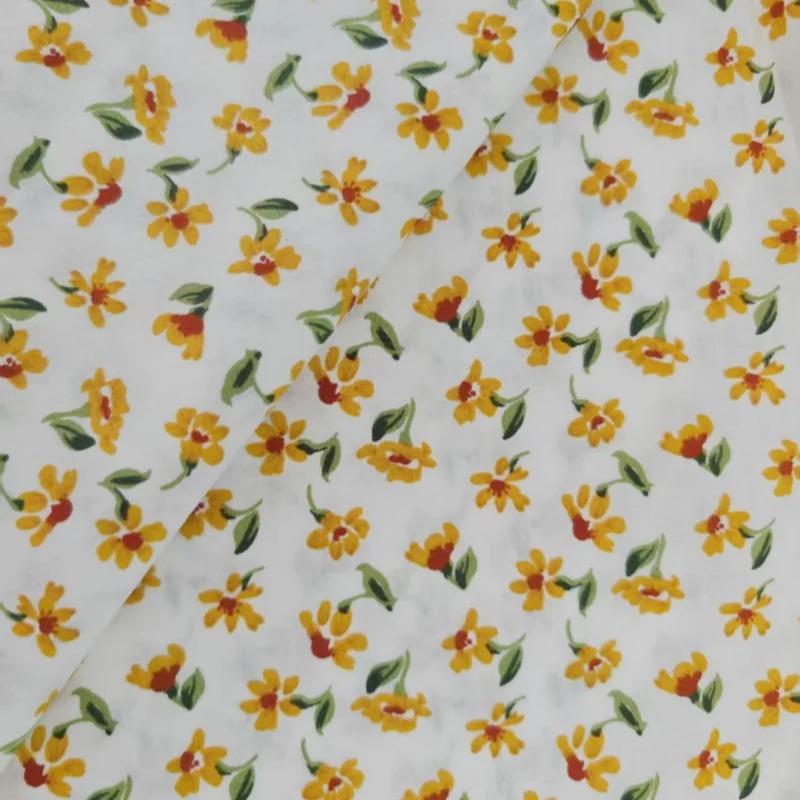 140x50cm Pastoral Floral Poplin Cotton Fabric DIY Children's Wear Make Bedding Quilt Decoration Home Sewing Cloth Clearance