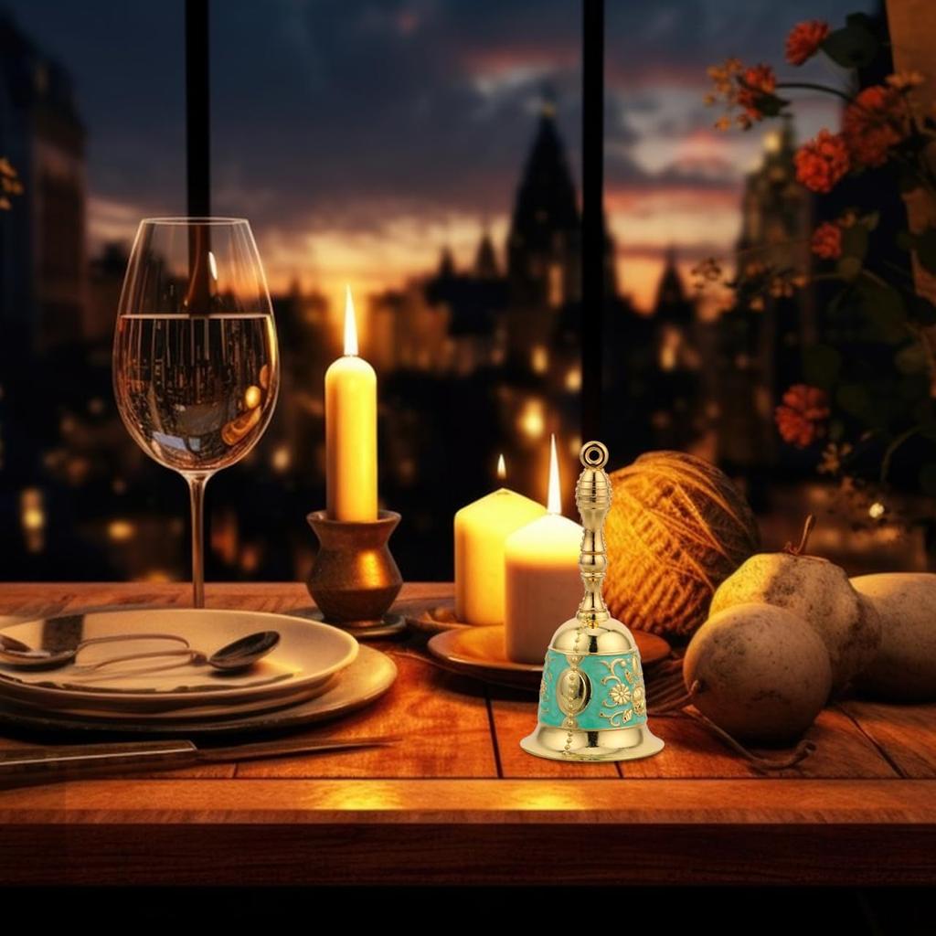 FRCOLOR Retro Hand Bell, Handheld Bell, Bedside Bell, Senior Bell, Horse Bell, Wrist Bell, Butler Bell, Handmade Ornament, Small Bell, Dinner Bell,