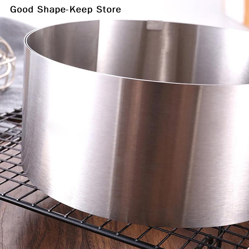 Scale Integrated 6-8cm Telescopic Mousse Ring, Reusable Stainless Steel Round Cake Ring, Rustproof