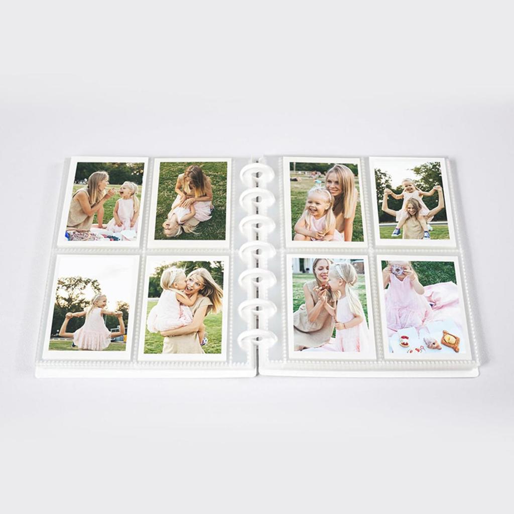 Mushroom Hole Card Collection Book Solid Colour Insert Loose-leaf Album 3 Inch Four-panel Photo Postcard Storage and Sorting