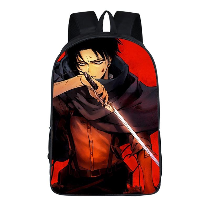 Stylish Anime Attack On Titan Zipper Backpack With Large Capacity For Students And Fans