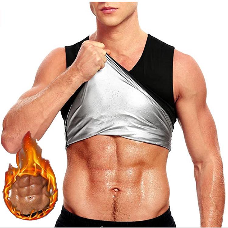 Silbernes Sauna-Form-Westen: Schwitzen, Formgebung & Bauchkontrolle während Yoga & Workouts Small/Medium black