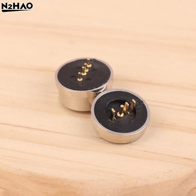 1Set  4Pin Male Female 360 ° Blind Suction Waterproof Magnetic Pogo Pin Connector Spring Loaded DC Signal Transmission Charging