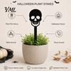 Halloween Gartenstecker 5 Stück Pflanzstecker, Acrylschild für Außenbereich Garten Rasen Hinterhof, Pflanzenornamente Geisterhaus Schwarze Katze Silhouette Kunst