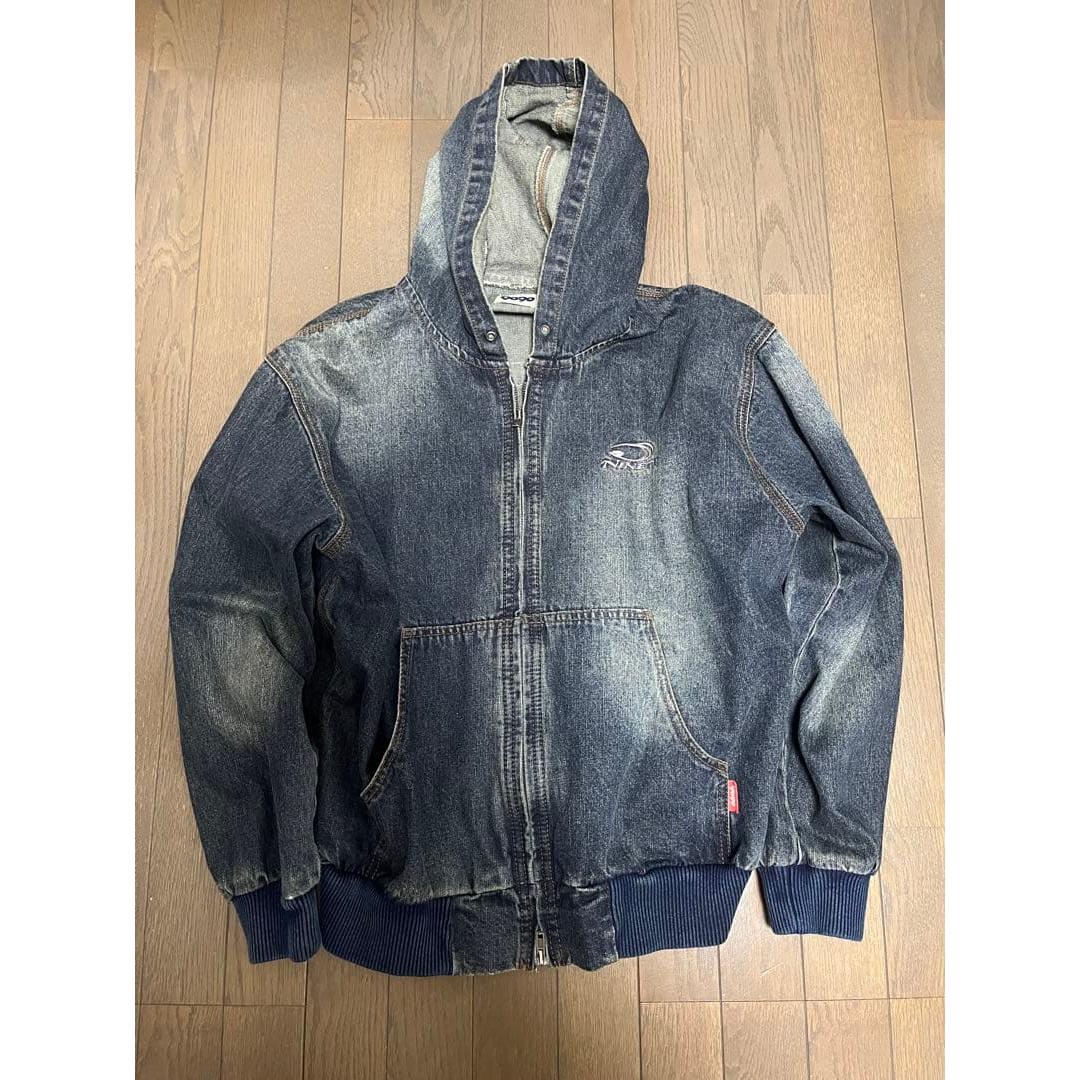 9090 Denim hooded parka setup