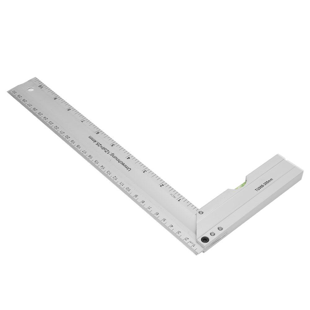 300mm Aluminium Alloy Thickened 90 Degree Right Angle Ruler Woodworking Measuring Tool