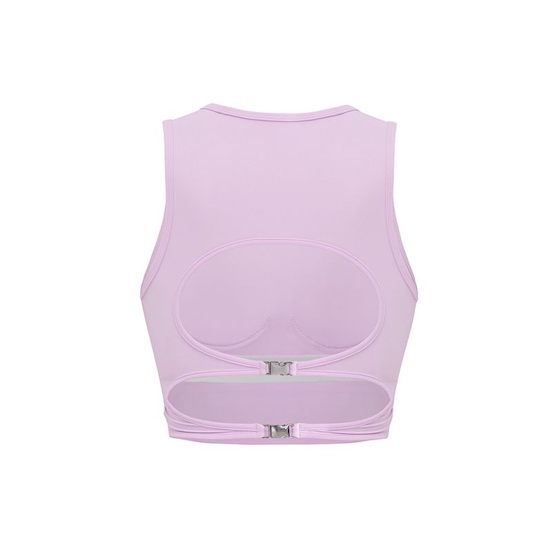 2025 With Chest Pad Yoga Vest Women Summer Sports Outer Wear Hollow out Sling Sleeveless Backless Top Sexy Gyaru