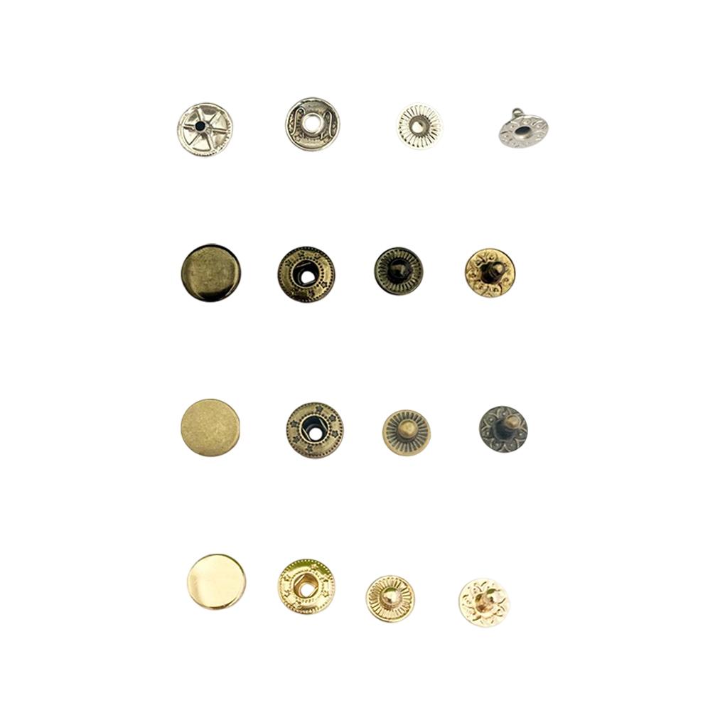 Clothes Jacket Brass Button Replacement Leather Belt Pants Handbag Vintage Style Buttons DIY Crafting Accessories