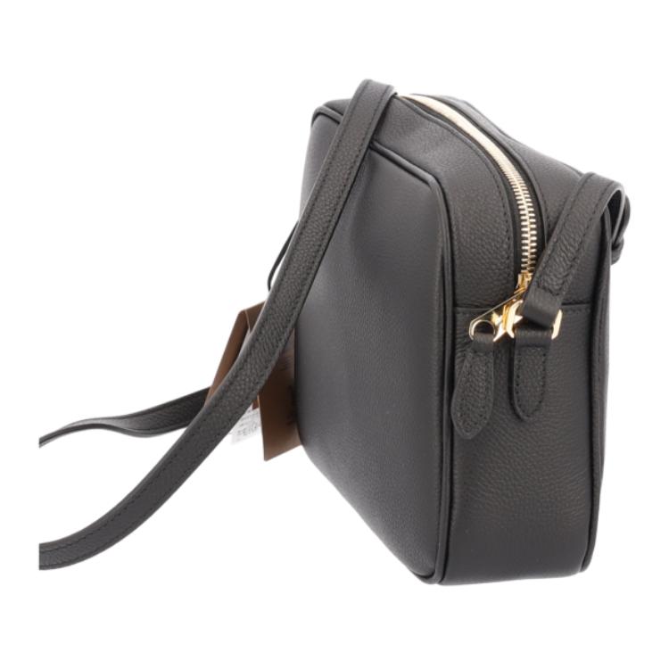 Burberry Iconic Logo Leather Camera Bag Women Shoulder Bag Black 80751581