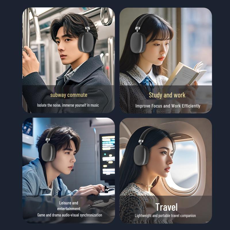 2026 Wireless Over-Ear Headphones: Customizable, Long Battery, High-Quality Sound, Bluetooth, Apple Compatible