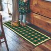 Kitchen Floor Mat Waterproof Non-slip Oil-proof Carpet Green Line Grid Rug Long Size Home Decoration Foot Mats Alfombra